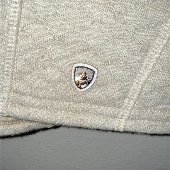 Kuhl Women's Cowl Neck Sweater Off White/khaki - Large. B2